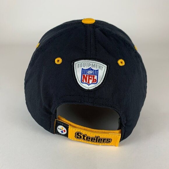 Pittsburgh Steelers NFL Black Gold Reebok Strapback Adjustable Hat - Picture 3 of 5